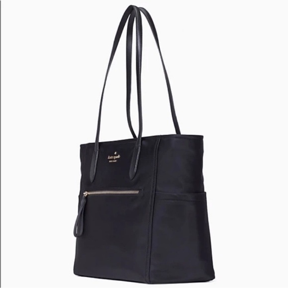♠️kate spade Chelsea Large Nylon Tote Bag, Black NWT - Picture 2 of 10